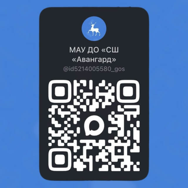 МАУ ДО "СШ "АВАНГАРД" в MAX qr-код